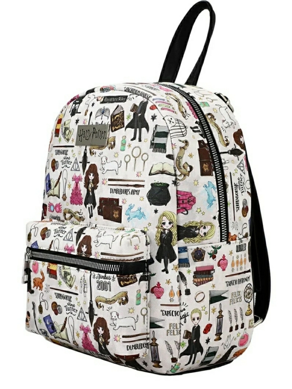 Warner Bros. White Harry Potter Icon Print Women's Backpack - Picture 2 of 5